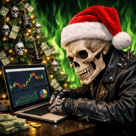 Skully Making Money Moves on the Laptop